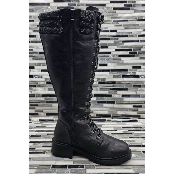 Torrid Black Lace-Up Heeled Boots - Picture 1 of 11